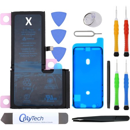 Kit Batterie OnlyTech pour iPhone X - Qualité Originale