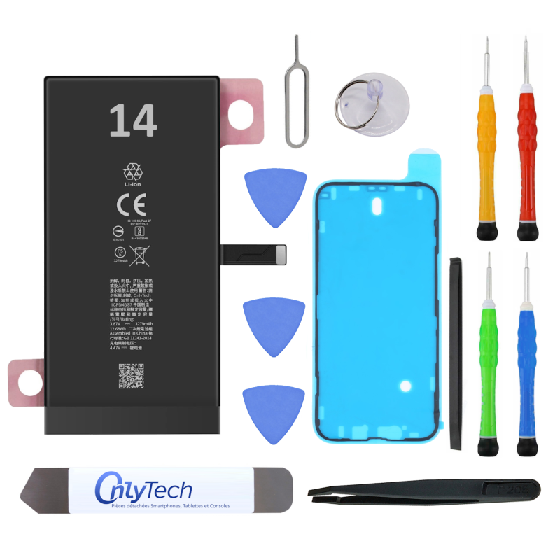 Kit Batterie Premium de Remplacement pour iPhone 14 - 3279mAh avec outils