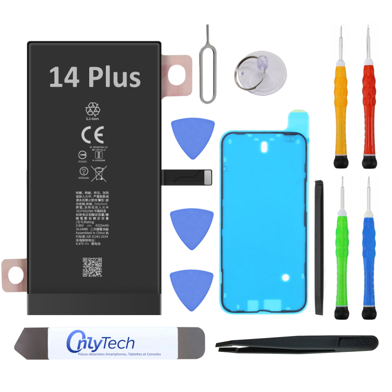 Kit Batterie Premium de Remplacement pour iPhone 14 Plus - 4325mAh avec outils