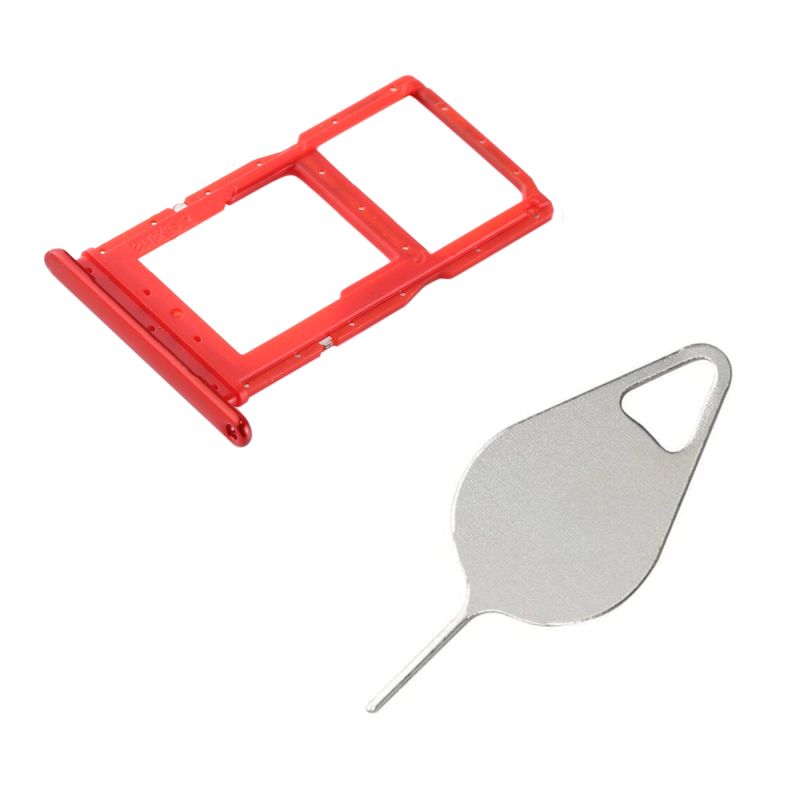 Tiroir de carte SIM Rouge du Huawei Enjoy 10 Plus