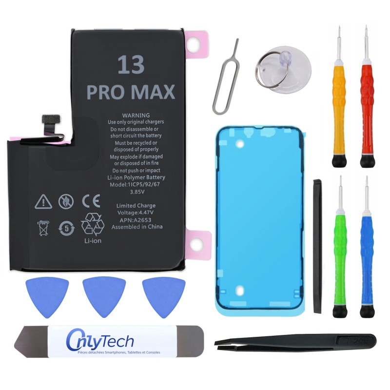 Batterie pour iPhone 13 Pro Max - Qualité Originale Avec Kit Outils Batterie pour iPhone 13 Pro Max - Qualité Originale Avec Kit Outils