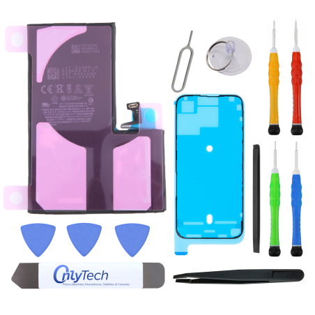 Batterie pour iPhone 15 Pro Max - Qualité Originale - Avec kit outils et adhésif écran