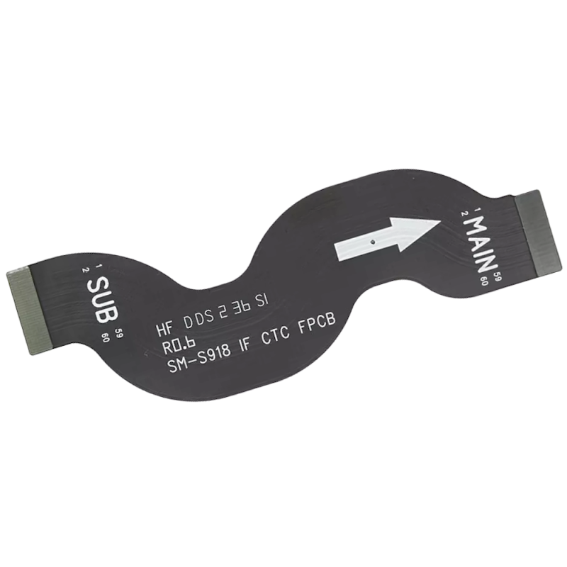 Nappe reliant la carte mère au connecteur de charge du Samsung Galaxy S23 Ultra