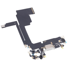 Nappe connecteur de charge USB-C Titane Blanc de l'iPhone 15 Pro