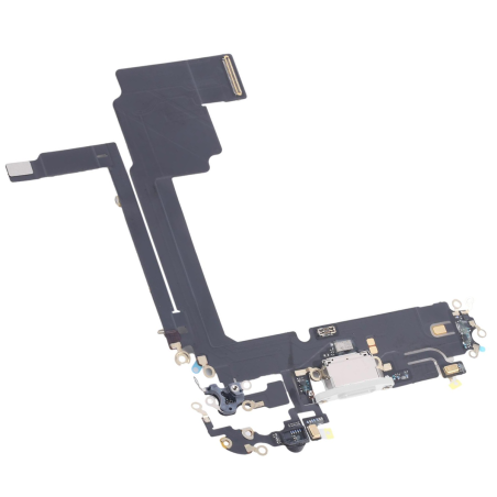 Nappe connecteur de charge USB-C Titane Blanc de l'iPhone 15 Pro Max