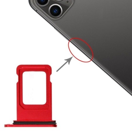 Tiroir de la carte sim de l'iPhone 11 Rouge