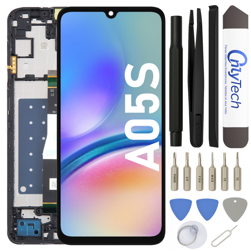 Écran LCD du Samsung Galaxy A05S assemblé sur châssis - Avec outils