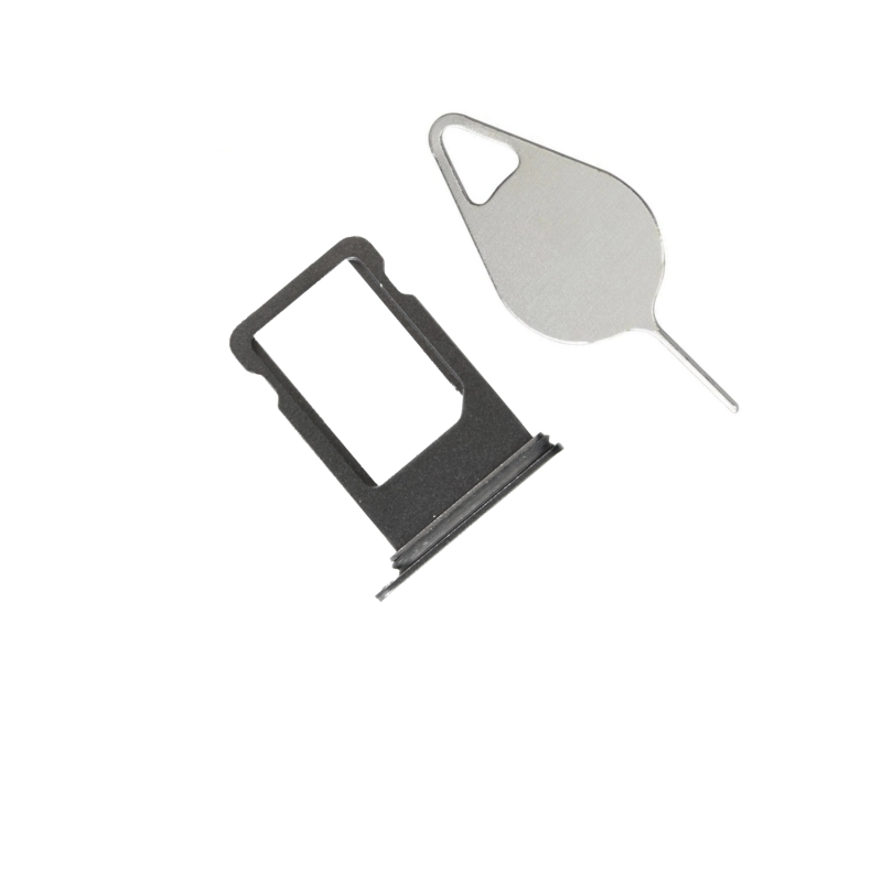 Tiroir de la carte sim de l'iPhone 8 Plus Noir Tiroir de la carte sim de l'iPhone 8 Plus Noir