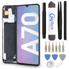 Écran LCD du Samsung Galaxy A70 assemblé sur châssis - Avec outils