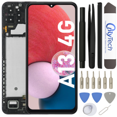 Écran LCD du Samsung Galaxy A13 4G assemblé sur châssis - Avec outils