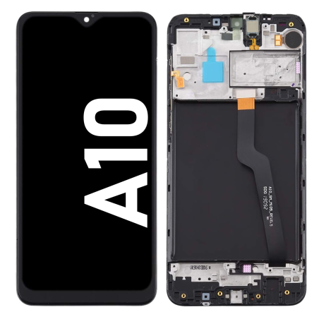 Écran LCD du Samsung Galaxy A10 assemblé sur châssis
