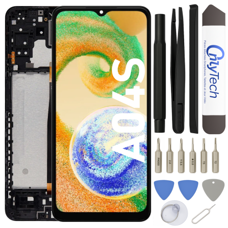 Écran LCD du Samsung Galaxy A04S assemblé sur châssis - Avec outils