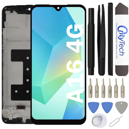 Écran LCD Incell du Samsung Galaxy A16 4G assemblé sur châssis - Avec outils