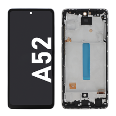 Écran LCD du Samsung Galaxy A52 4G et 5G Blanc assemblé sur châssis
