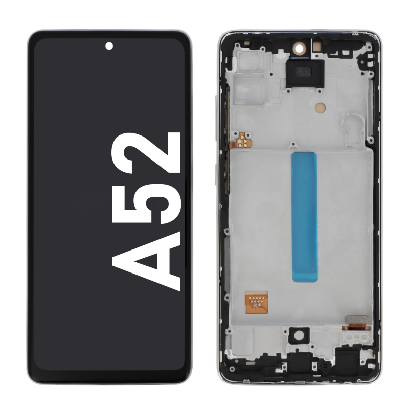 Écran LCD du Samsung Galaxy A52 4G et 5G Blanc assemblé sur châssis