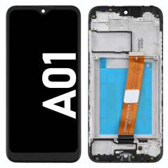 Écran LCD du Samsung Galaxy A01 assemblé sur châssis