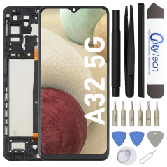 Écran LCD du Samsung Galaxy A32 5G assemblé sur châssis - Avec outils