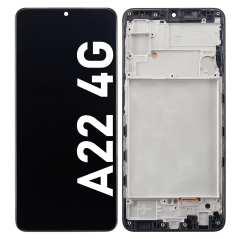 Écran LCD du Samsung Galaxy A22 4G assemblé sur châssis