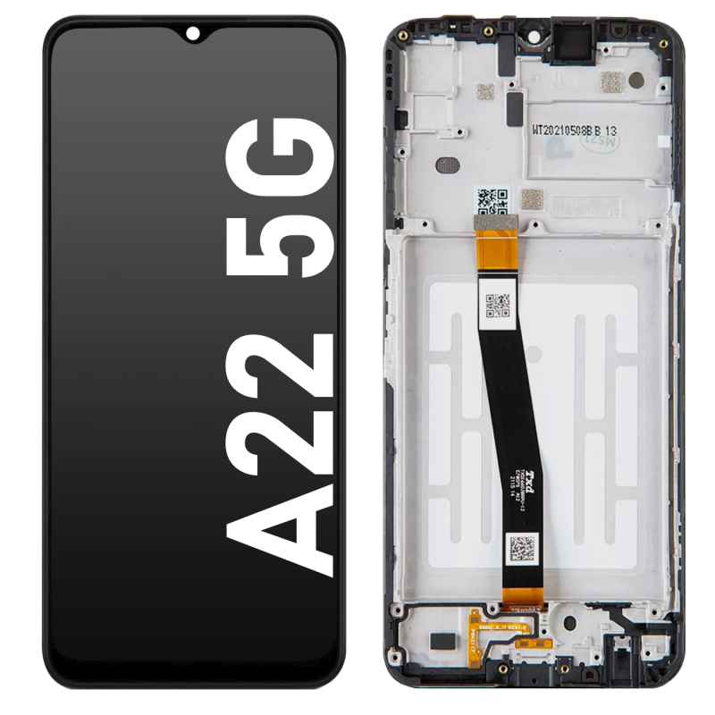 Écran LCD du Samsung Galaxy A22 5G assemblé sur châssis