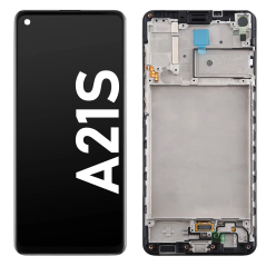 Écran LCD du Samsung Galaxy A21S assemblé sur châssis