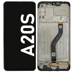 Écran LCD du Samsung Galaxy A20S assemblé sur châssis
