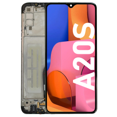 Écran LCD du Samsung Galaxy A20S assemblé sur châssis - Avec outils