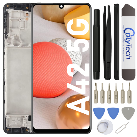 Écran LCD du Samsung Galaxy A42 5G assemblé sur châssis - Avec outils