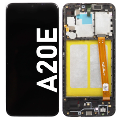 Écran LCD du Samsung Galaxy A20E assemblé sur châssis
