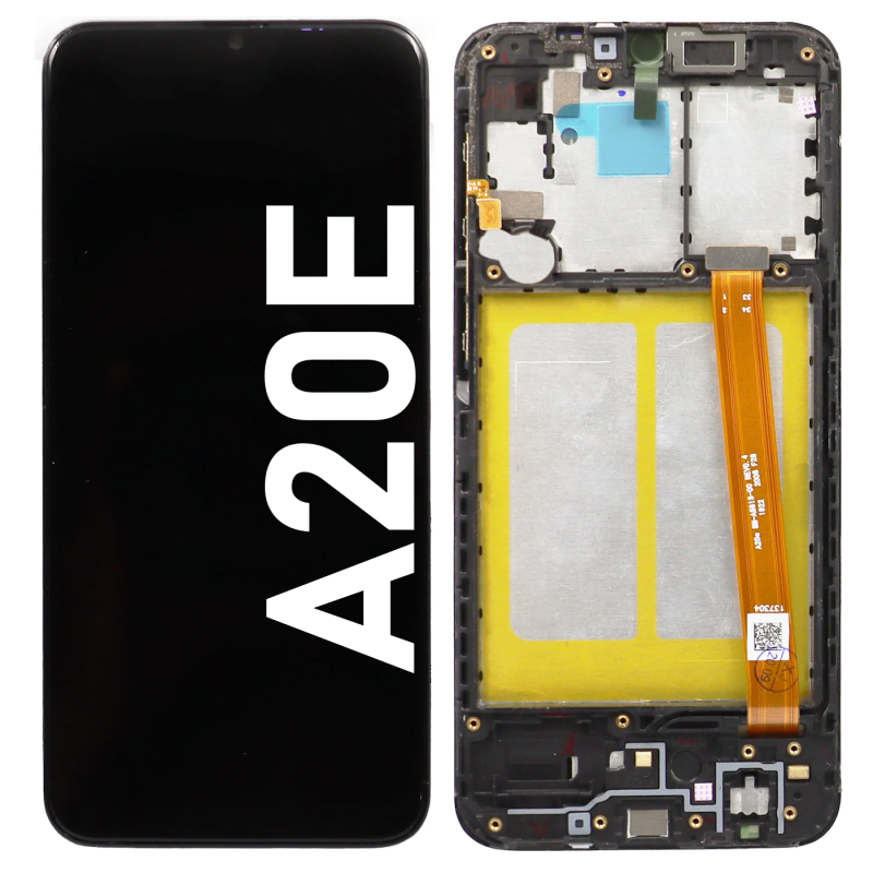 Écran LCD du Samsung Galaxy A20E assemblé sur châssis