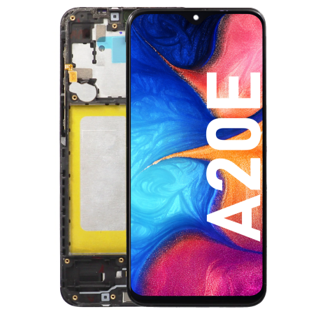 Écran LCD du Samsung Galaxy A20E assemblé sur châssis - Avec outils
