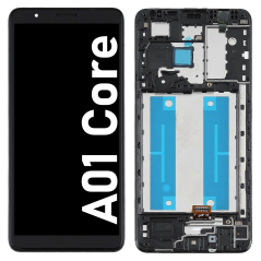 Écran LCD du Samsung Galaxy A01 Core assemblé sur châssis