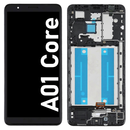 Écran LCD du Samsung Galaxy A01 Core assemblé sur châssis