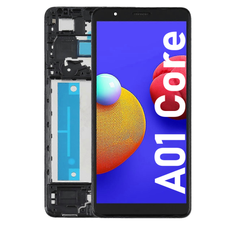Écran LCD du Samsung Galaxy A01 Core assemblé sur châssis - Avec outils