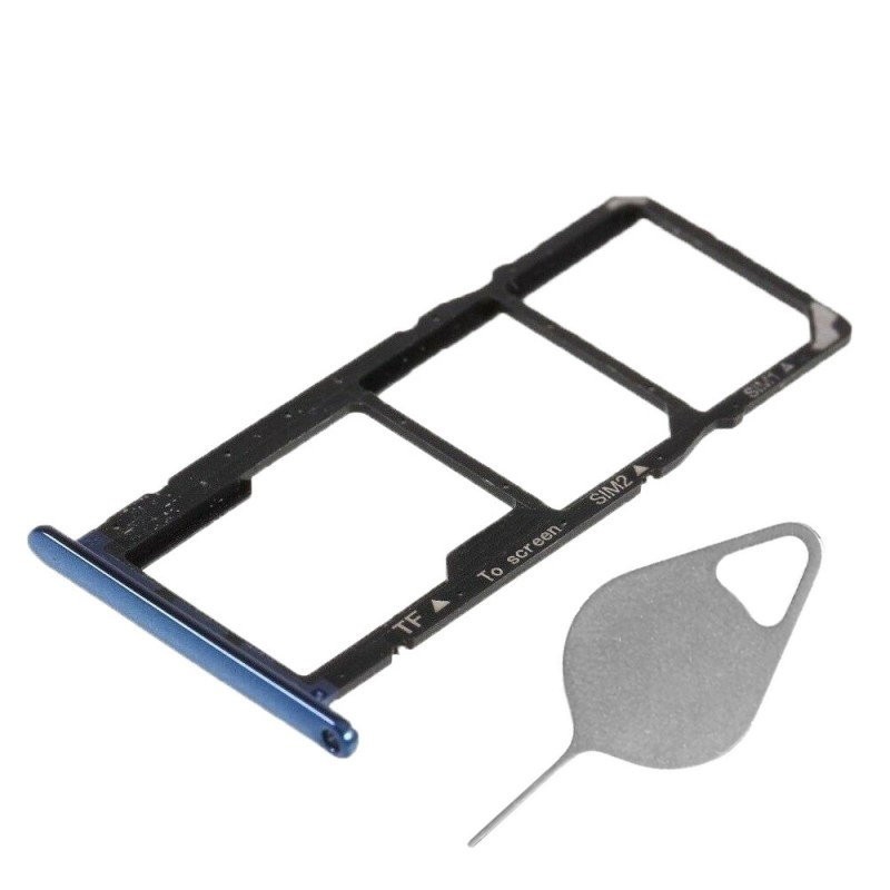 Tiroir de carte SIM Bleu du Huawei Y6 2018