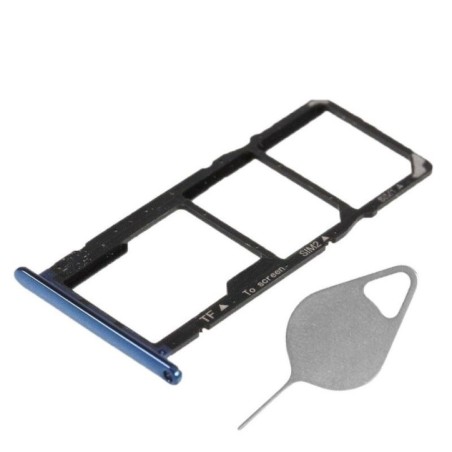 Tiroir de carte SIM Bleu du Huawei Y6 2018