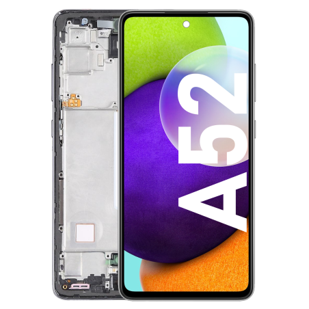 Écran LCD du Samsung Galaxy A52 4G et 5G Noir assemblé sur châssis - Avec outils