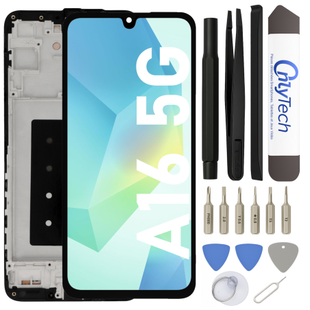 Écran LCD du Samsung Galaxy A16 5G assemblé sur châssis - Avec outils