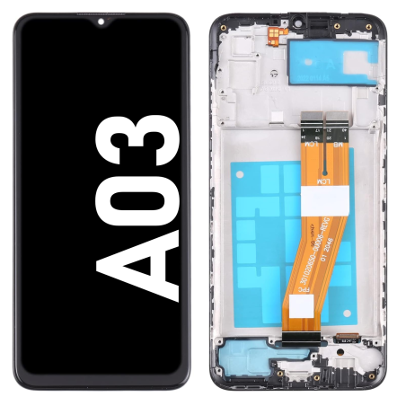 Écran LCD du Samsung Galaxy A03 assemblé sur châssis