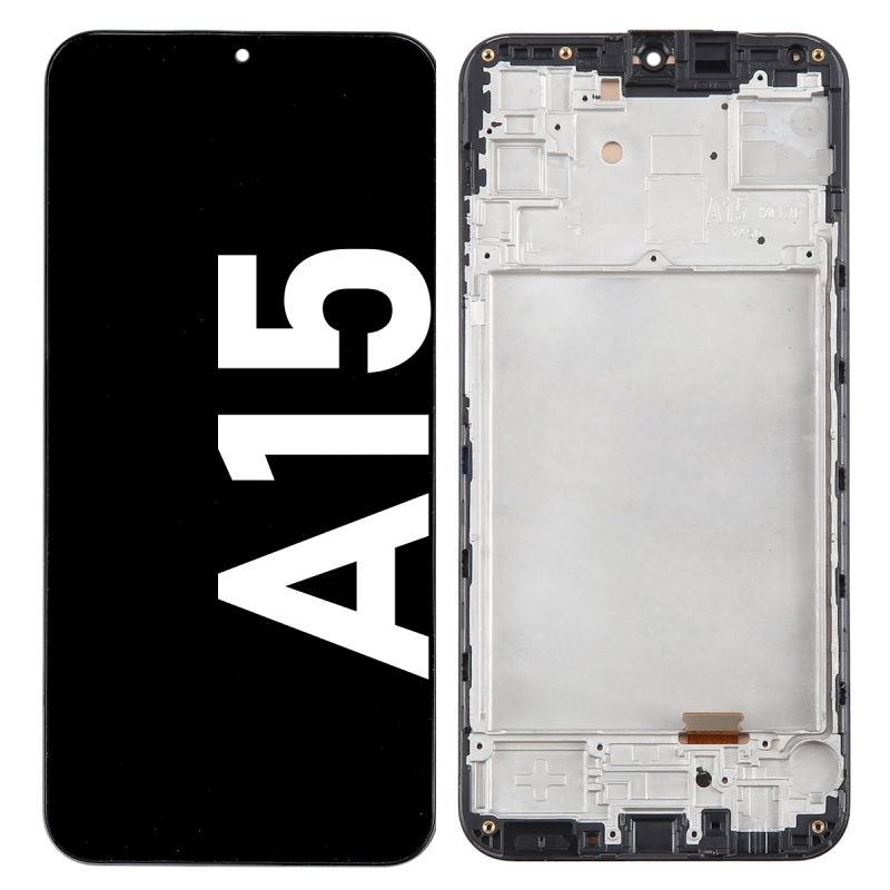 Écran LCD du Samsung Galaxy A15 assemblé sur châssis