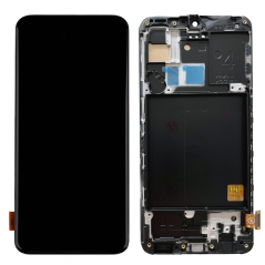 Écran LCD du Samsung Galaxy A40 assemblé sur châssis