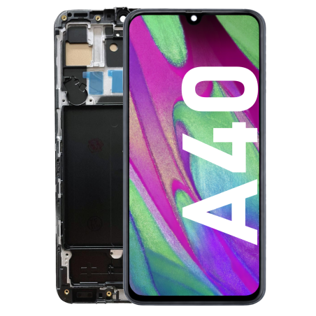 Écran LCD du Samsung Galaxy A40 assemblé sur châssis - Avec outils