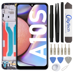 Écran LCD du Samsung Galaxy A10S assemblé sur châssis - Avec outils