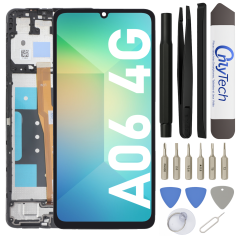 Écran LCD du Samsung Galaxy A06 4G assemblé sur châssis - Avec outils