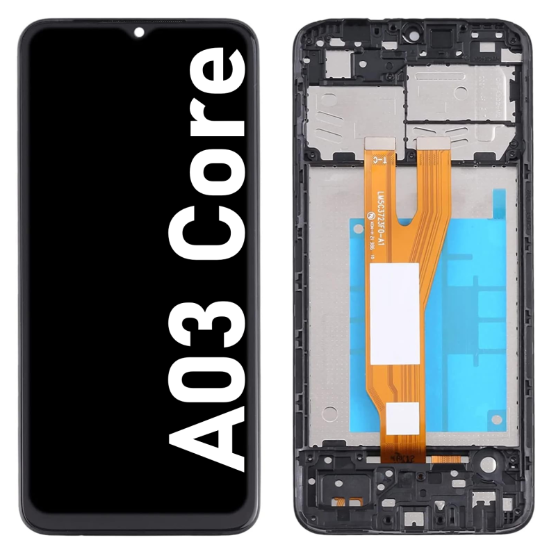 Écran LCD du Samsung Galaxy A03 CORE assemblé sur châssis