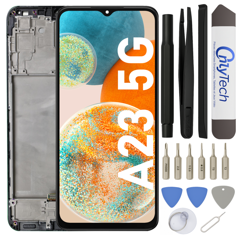 Écran LCD du Samsung Galaxy A23 5G assemblé sur châssis - Avec outils