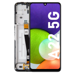 Écran LCD du Samsung Galaxy A22 5G assemblé sur châssis - Avec outils