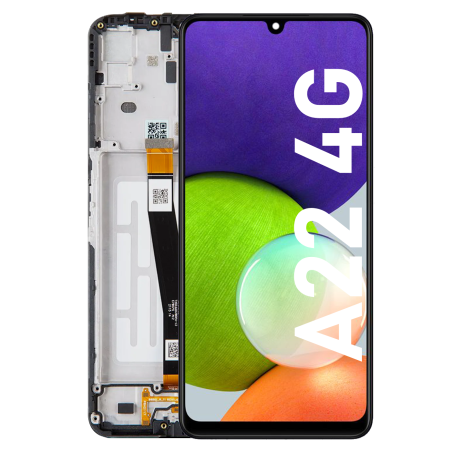 Écran LCD du Samsung Galaxy A22 4G assemblé sur châssis - Avec Outils