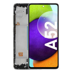 Écran LCD du Samsung Galaxy A52 4G et 5G Blanc assemblé sur châssis - Avec outils