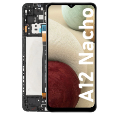 Écran LCD du Samsung Galaxy A12 Nacho assemblé sur châssis - Avec outils