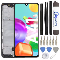 Écran LCD du Samsung Galaxy A41 assemblé sur châssis - Avec outils